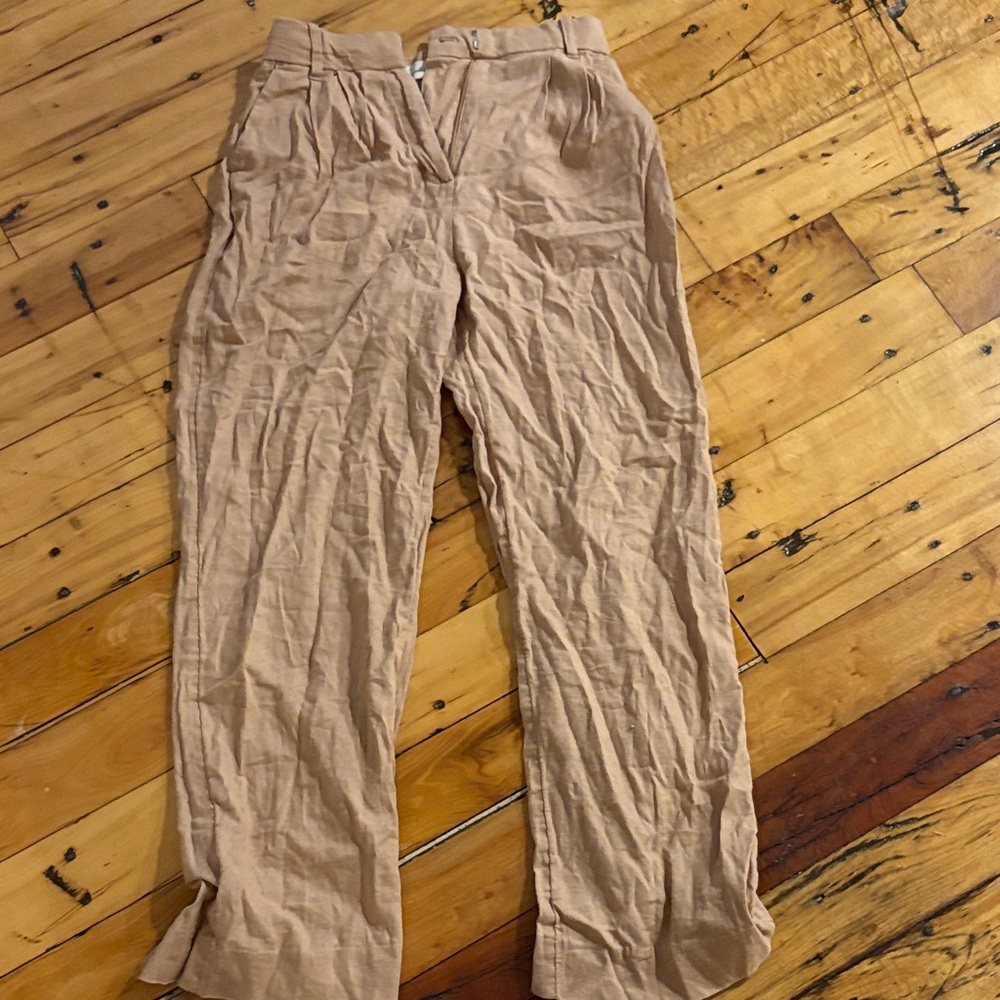Abercrombie & Fitch Light Brown  linen trouser Pants